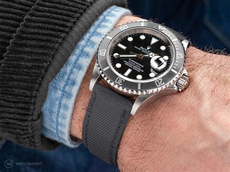 rolex stealth submariner red nylon strap|Rolex Submariner watch price guide.